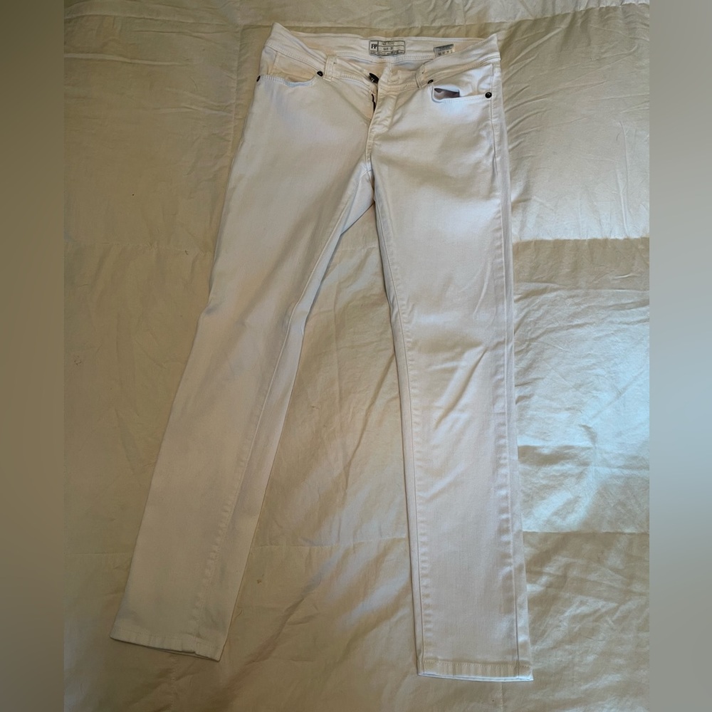 white skinny jeans free people size 27